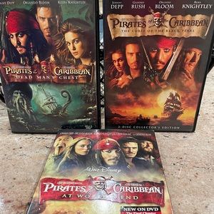 Walt Disney’s Pirates of the Caribbean Movies (3), DVD’s